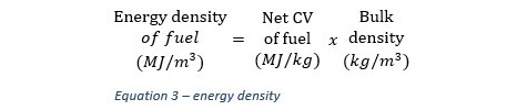 energy density of fuel equation energy density of fuel equation