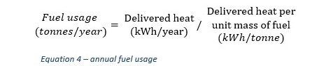 annual wood fuel usage annual wood fuel usage