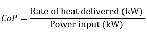 coefficient of performance (CoP) coefficient of performance (CoP)